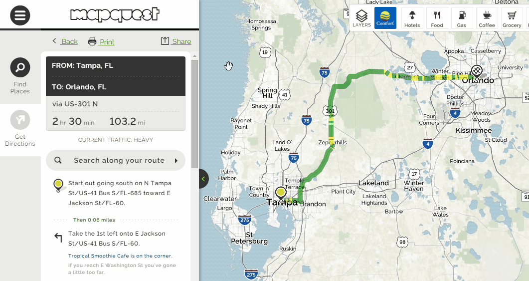 driving driving directions mapquest